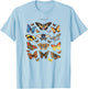Entomology Butterfly Papillons Collage Lepidoptera Vintage T-Shirt - T-Shirt | Light Blue