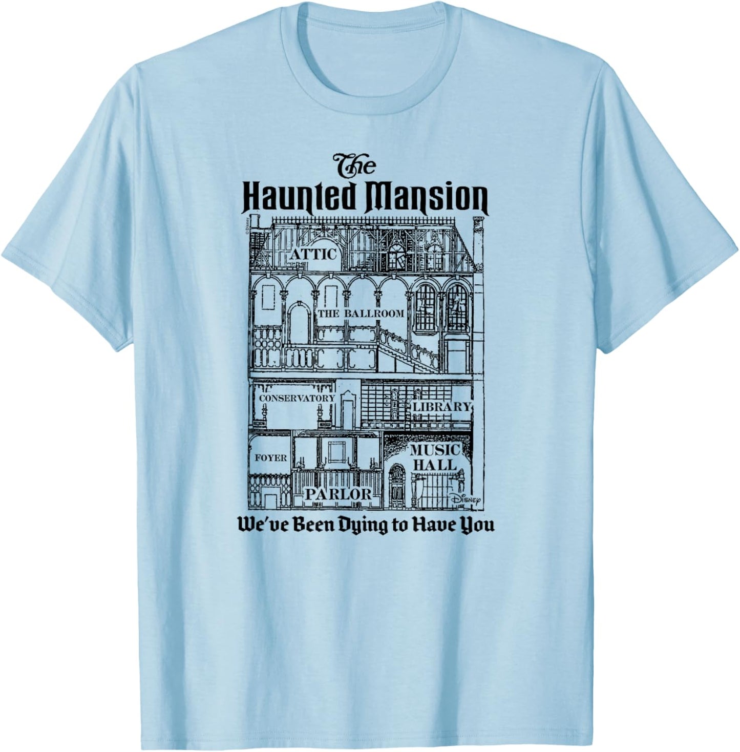 Haunted Mansion - Dying to Have You T-Shirt - T-Shirt | Light Blue