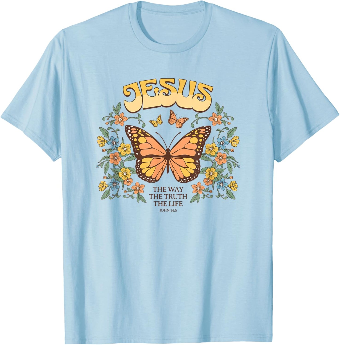 jesus the way the truth and the life Christian T-Shirt - T-Shirt | Light Blue