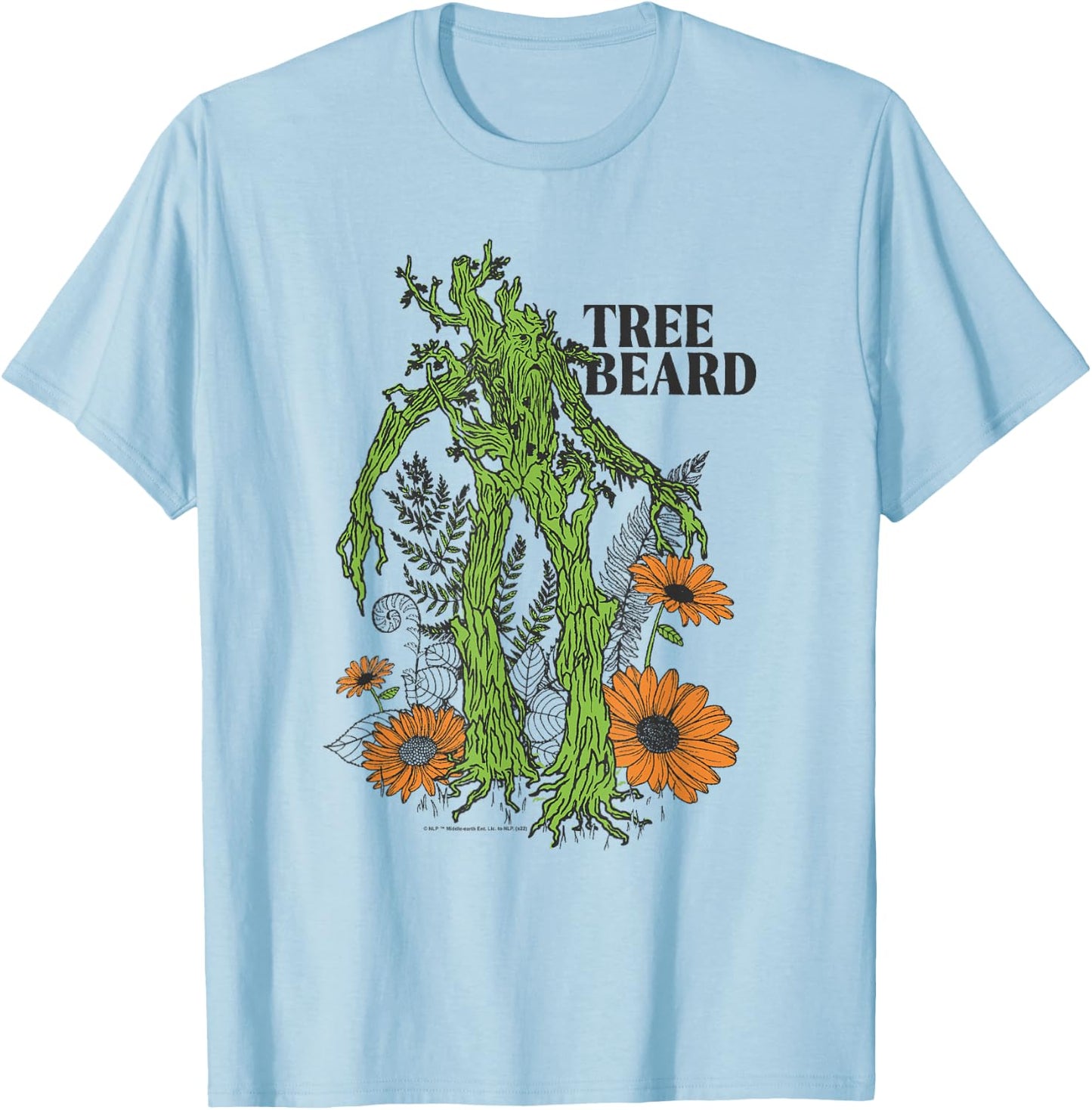 The Lord of The Rings: The Two Towers Tree Beard Nature T-Shirt - T-Shirt | Light Blue