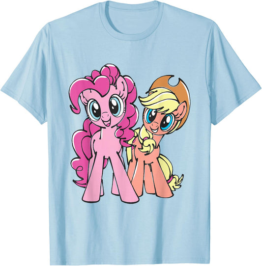 My Little Pony Pinkie Pie and Applejack T-Shirt - T-Shirt | Light Blue