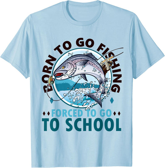 Unique Fishing Design Women Fishing Fish Fisherman T-Shirt - T-Shirt | Light Blue