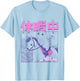 Kawaii Japanese Cat Riding Horse Vacation Anime Cat Lover Men Women Girls Kids T-Shirt - T-Shirt | Light Blue