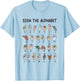 ASL American Sign Language, Alphabet Inclusive Sign ABCs T-Shirt - T-Shirt | Light Blue