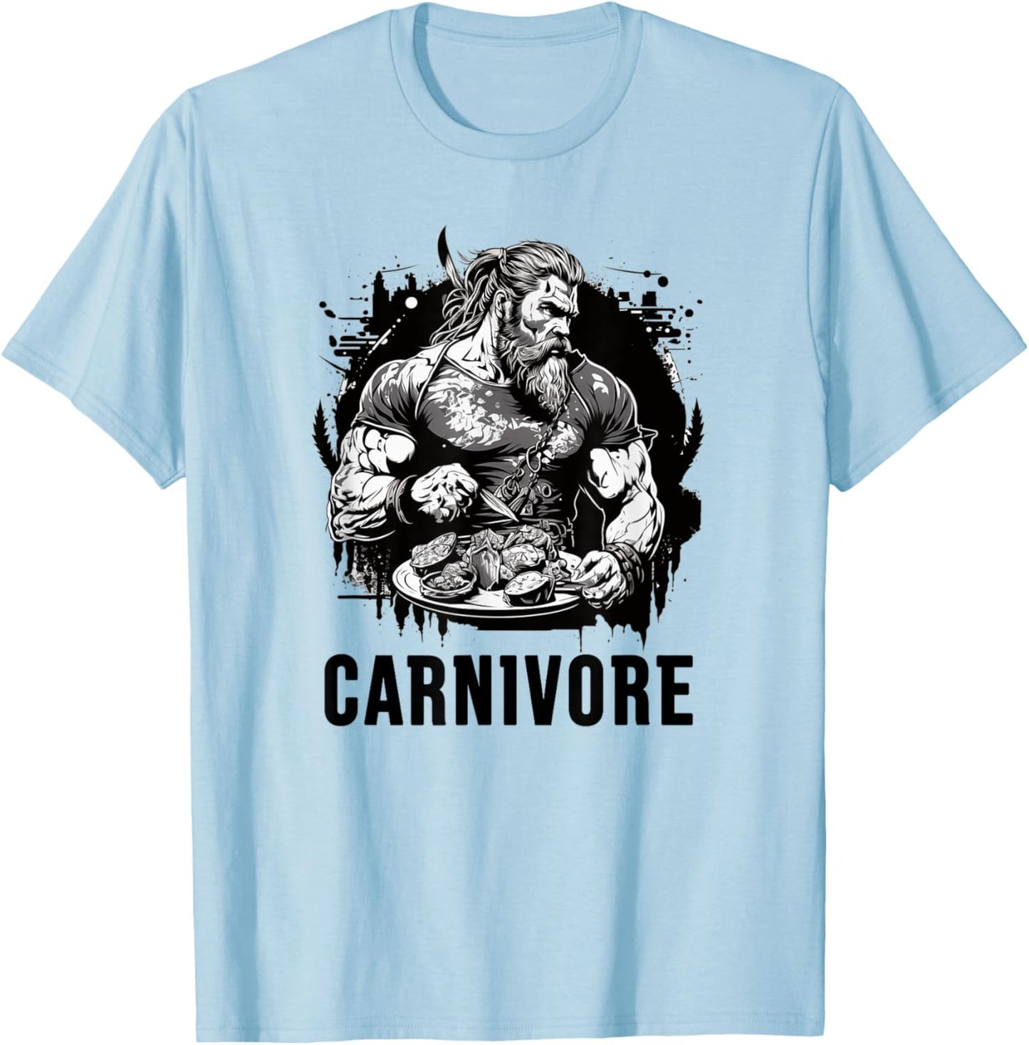 Modern Viking Carnivore T-Shirt - T-Shirt | Light Blue