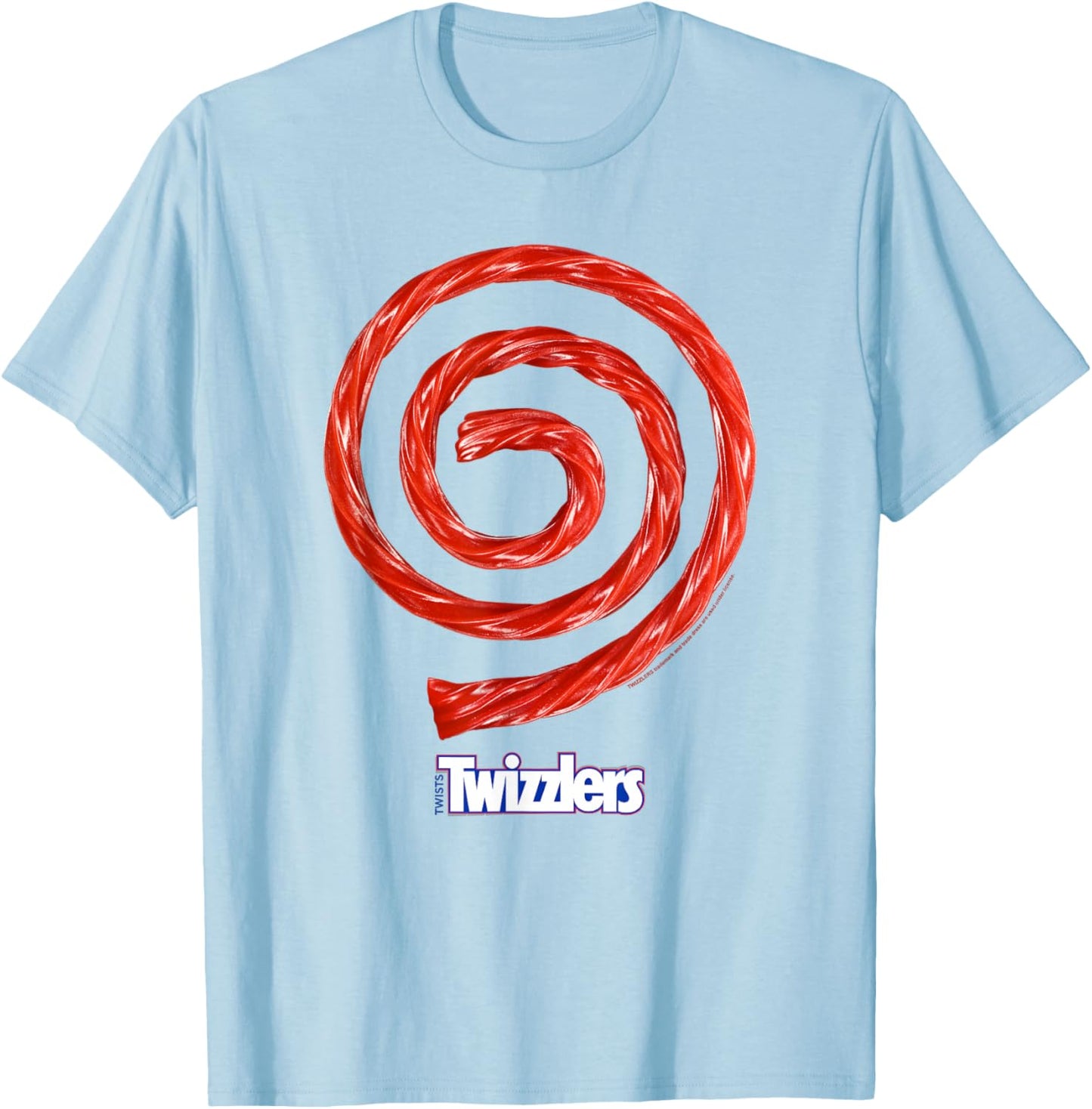 Twizzlers Spiral Amazing Candy Official Logo T-Shirt - T-Shirt | Light Blue