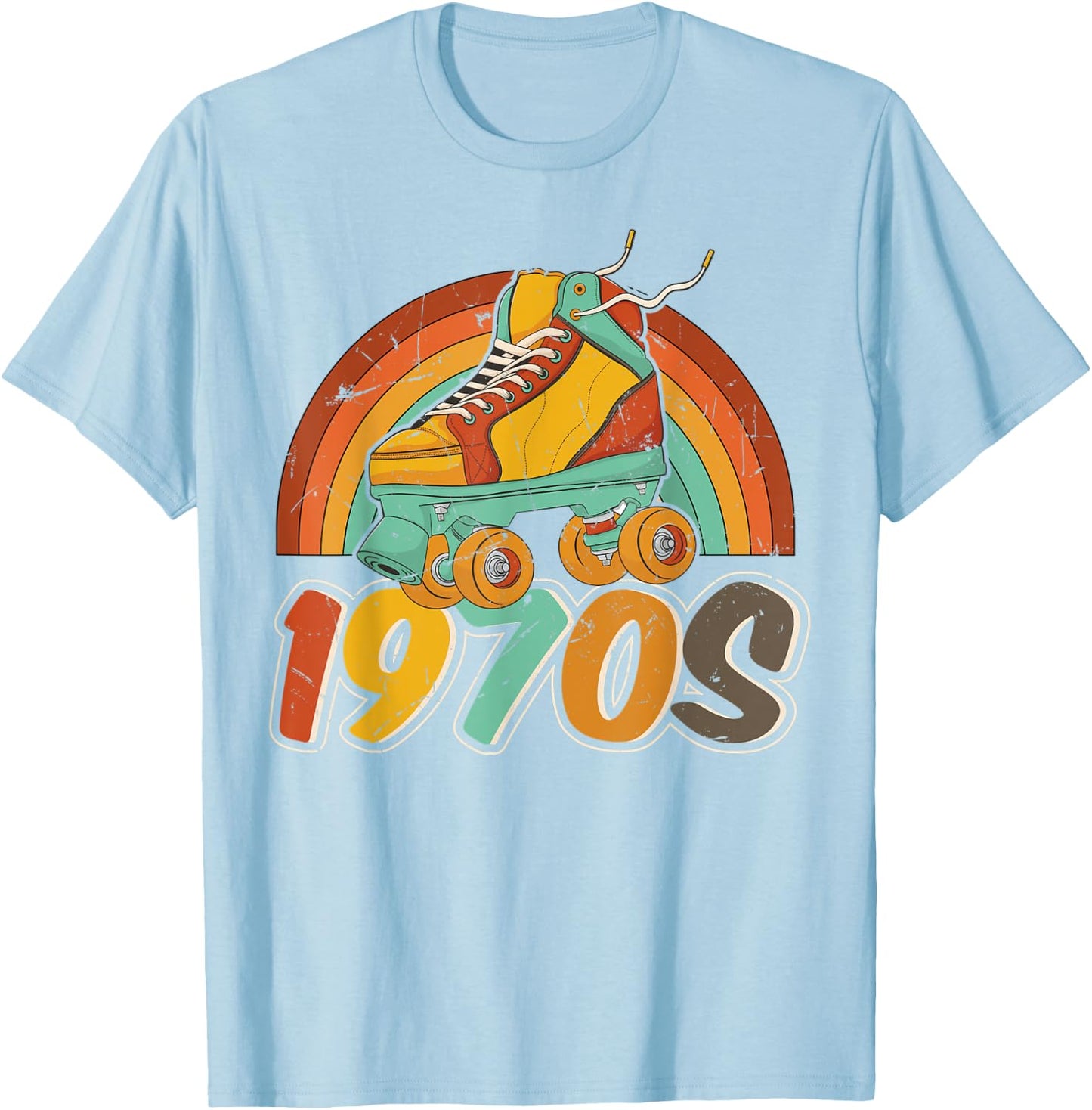 1970's Keep Rolling Funny Toodlers Best Skating Love T-Shirt - T-Shirt | Light Blue