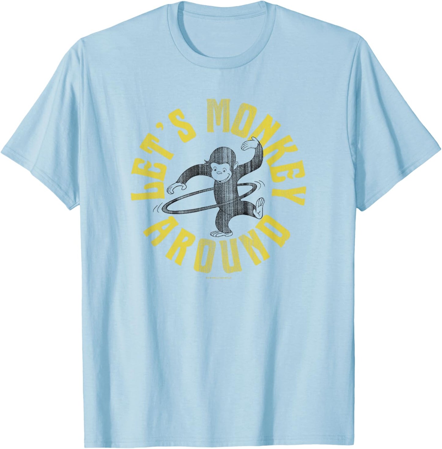 Curious George Let's Monkey Around Hola Hoop T-Shirt - T-Shirt | Light Blue