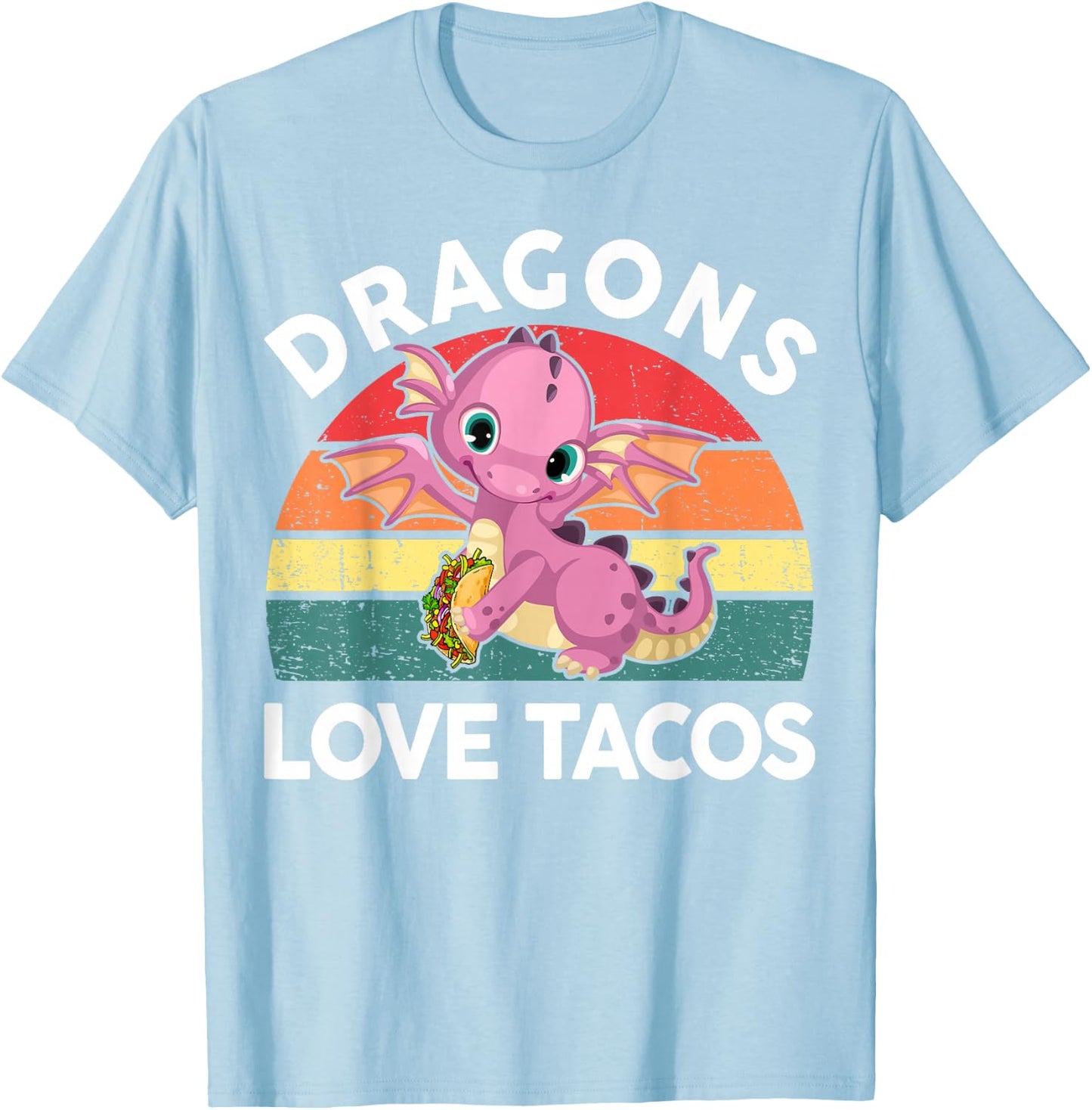 Dragons Love Taco Shirt Cinco Mayo Funny Mexican Boy Toddler T-Shirt - T-Shirt | Light Blue