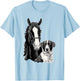 Dog And Horse Lover Horseback Riding Equestrian T-Shirt - T-Shirt | Light Blue