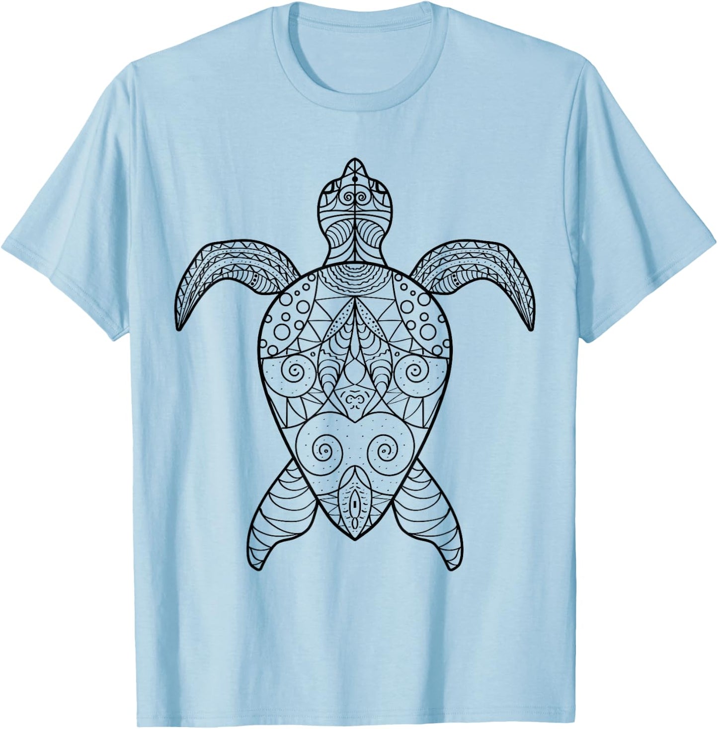 Cute sea turtle to paint and color in for children T-Shirt - T-Shirt | Light Blue