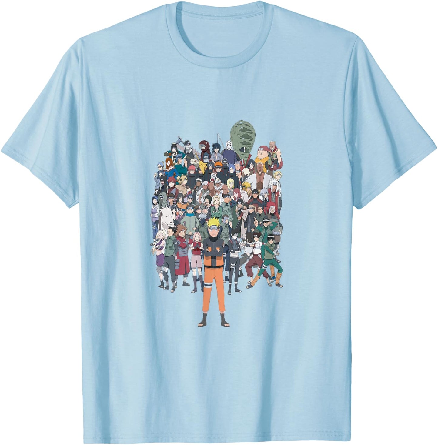 Naruto Shippuden Full Cast of Characters T-Shirt - T-Shirt | Light Blue