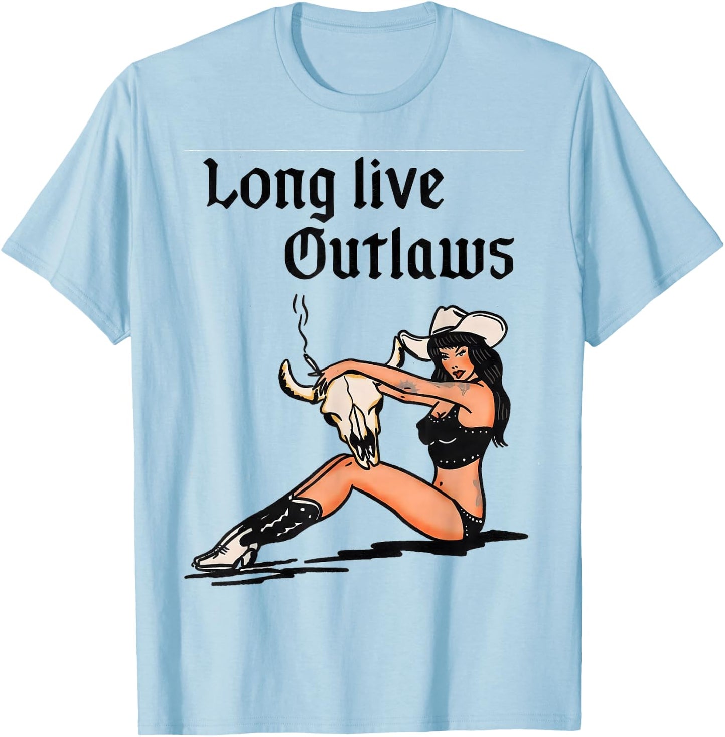 Long Live Outlaws T-Shirt - T-Shirt | Light Blue