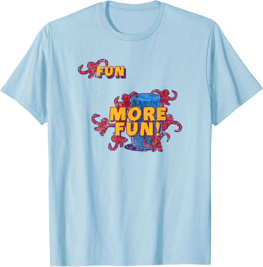 Fun More Fun! Vintage Barrel Logo T-Shirt - T-Shirt | Light Blue
