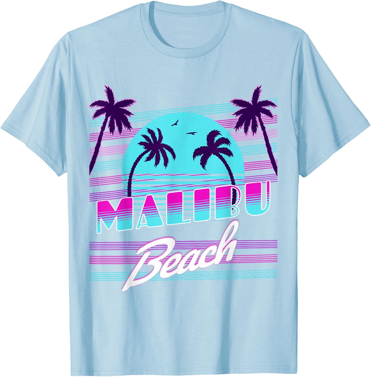 Malibu California T-Shirt - T-Shirt | Light Blue