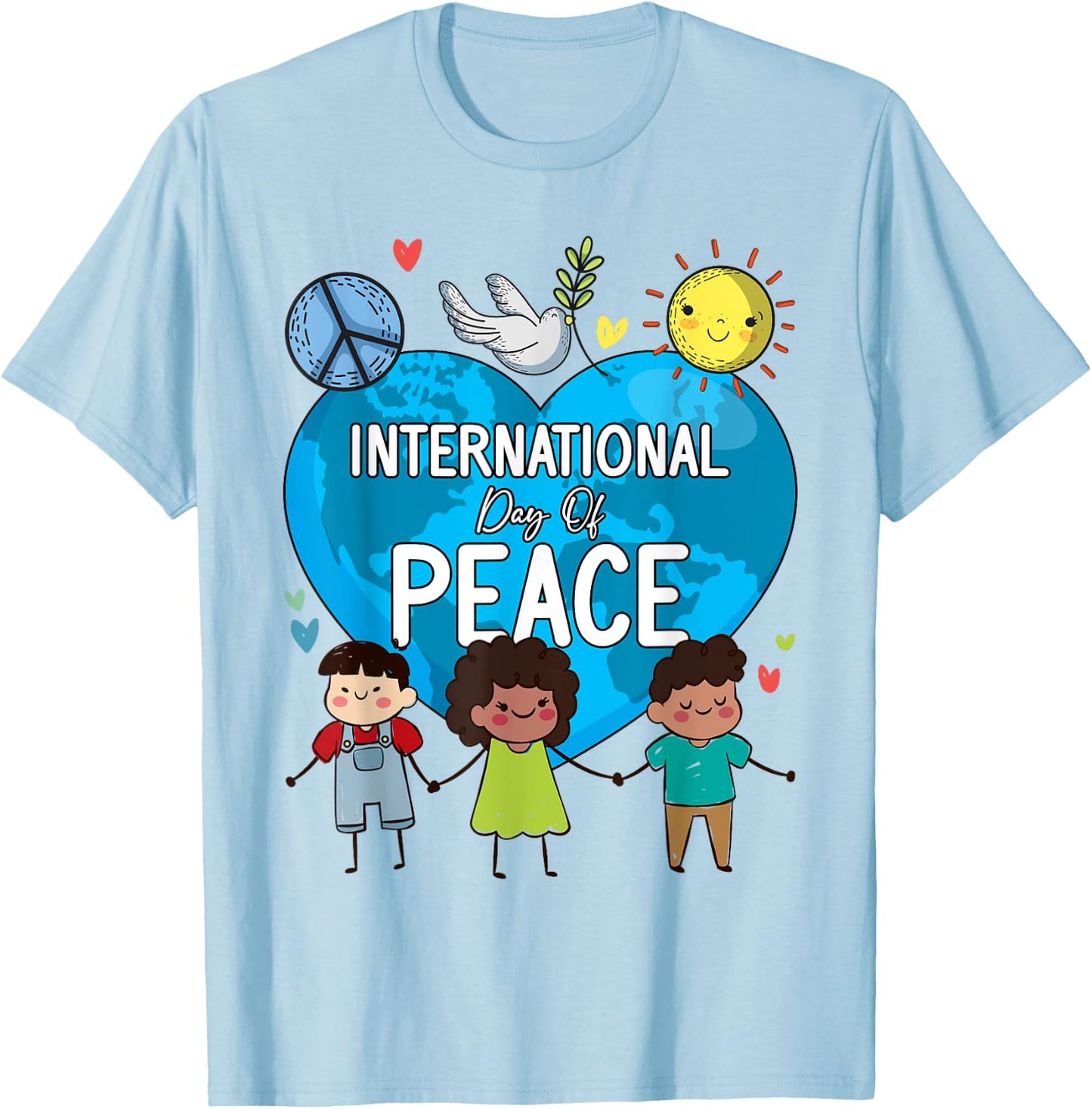 Peace Bird International Day Of Peace September 21st Kids T-Shirt - T-Shirt | Light Blue