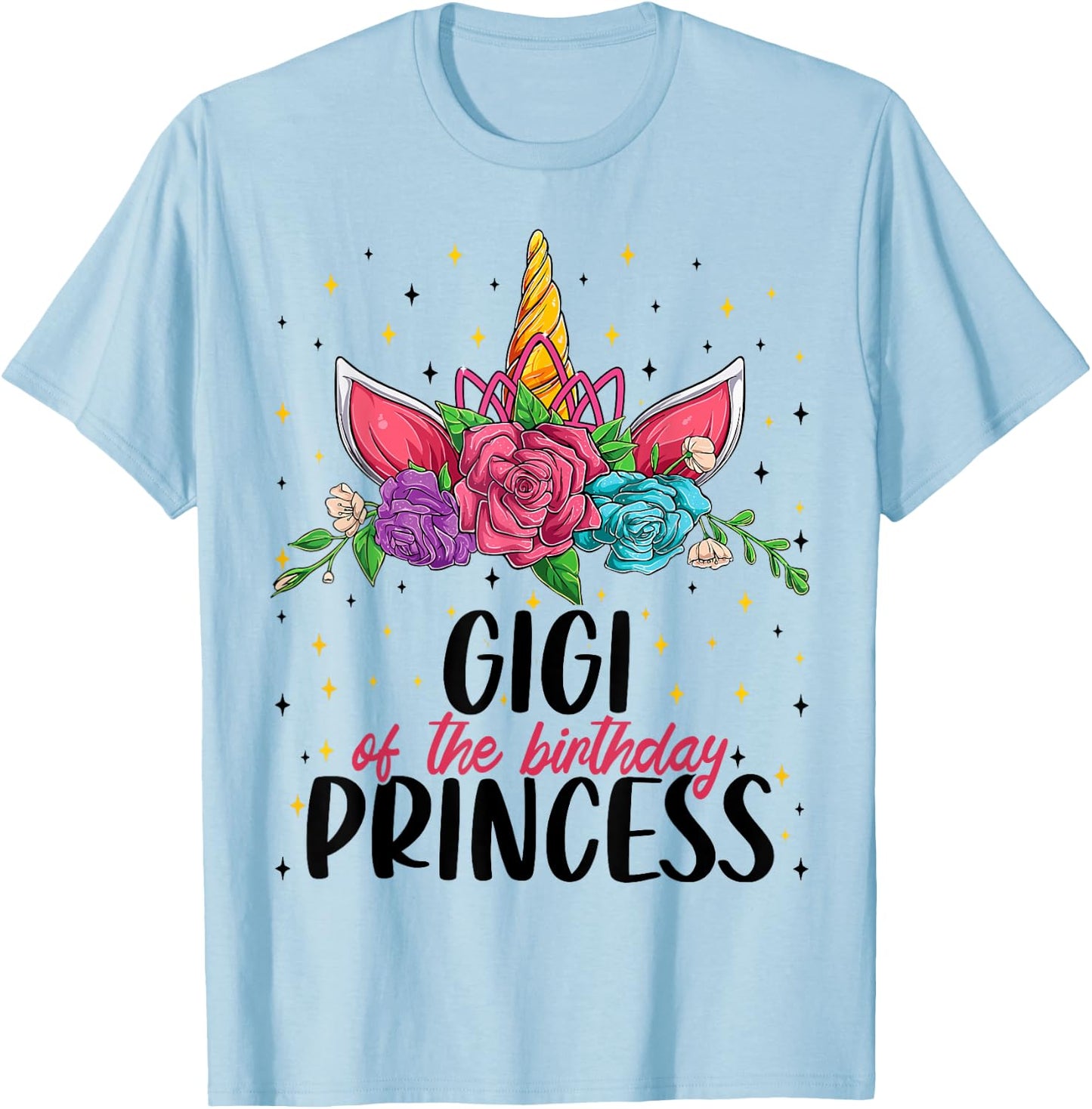 Gigi of the Birthday Girl Unicorn Bday Girl Party T-Shirt - T-Shirt | Light Blue
