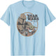 Star Wars: The Mandalorian Vintage Baby Yoda Logo T-Shirt - T-Shirt | Light Blue