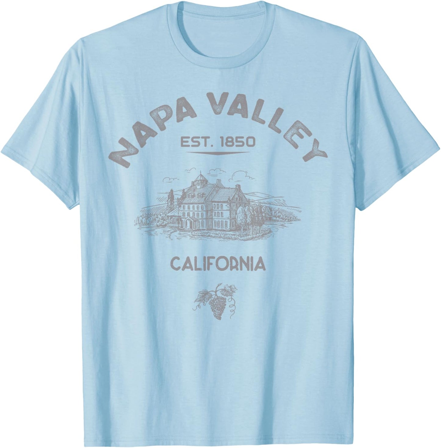 Napa Valley California Winery Souvenir T-Shirt - T-Shirt | Light Blue