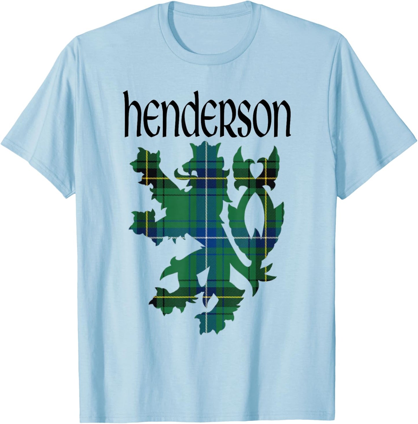 Clan Henderson Tartan Scottish Family Name Scotland Pride T-Shirt - T-Shirt | Light Blue