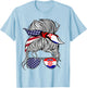 American Croatian Patriot Flag Women Girl Croatia Grown T-Shirt - T-Shirt | Light Blue