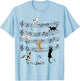 Cute Cat Kitty Playing Music Note Clef Funny Musician Art Women Kids T-Shirt - T-Shirt | Light Blue