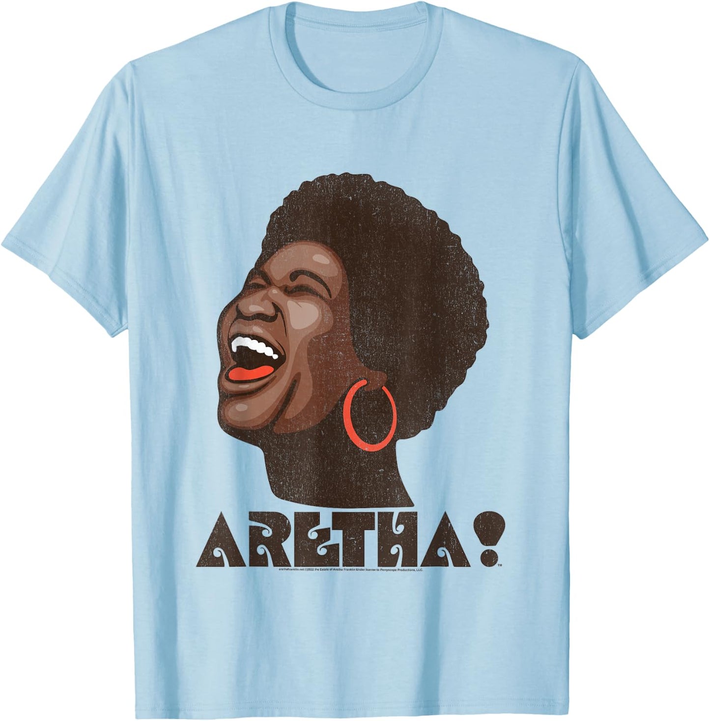 Aretha Franklin Sing It Aretha T-Shirt - T-Shirt | Light Blue