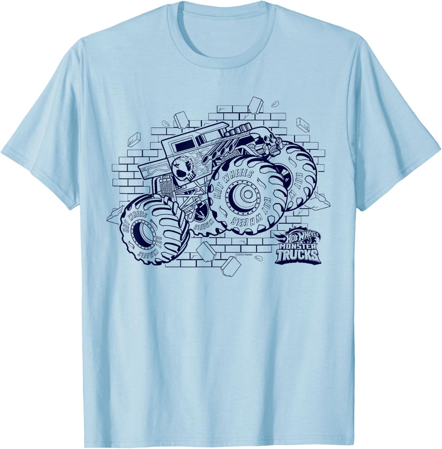 Hot Wheels - Bone Shaker Monster Truck T-Shirt - T-Shirt | Light Blue