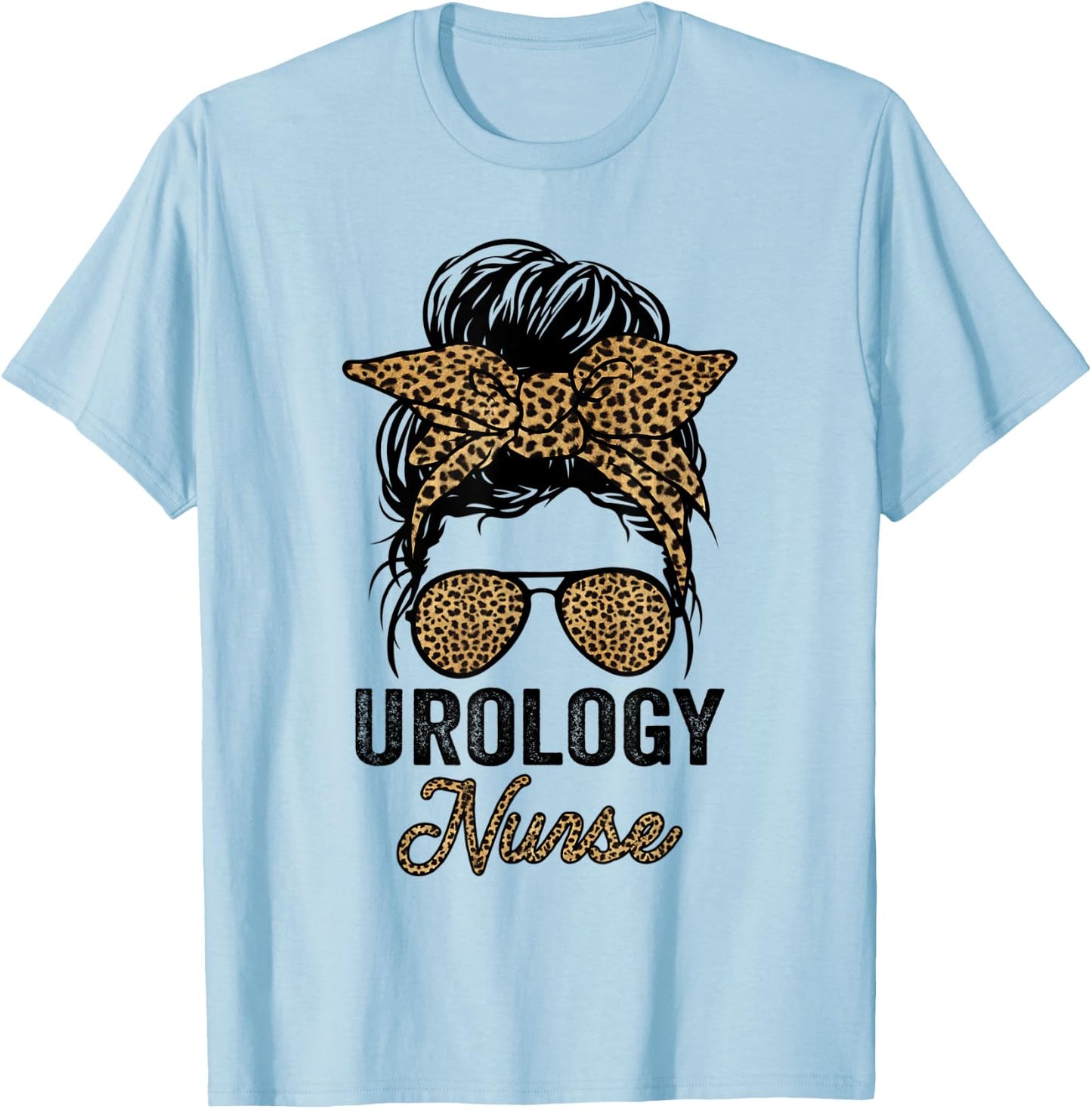 Urology Nurse Appreciation Day Leopard Nurses T-Shirt - T-Shirt | Light Blue