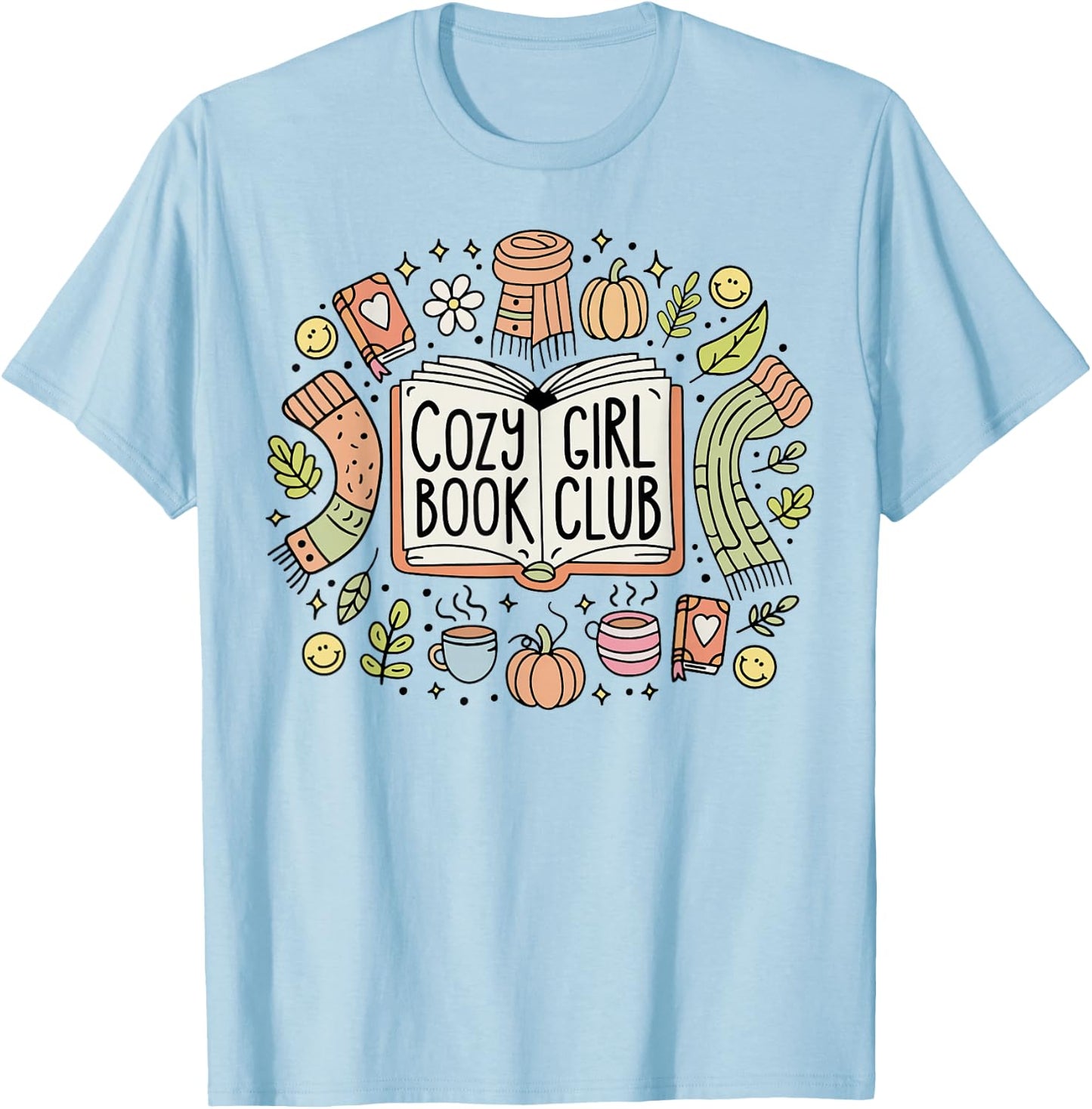 Cozy Girl Book Club T-Shirt - T-Shirt | Light Blue