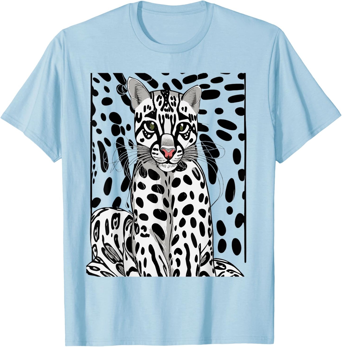 Ocelot Cat T-Shirt - T-Shirt | Light Blue