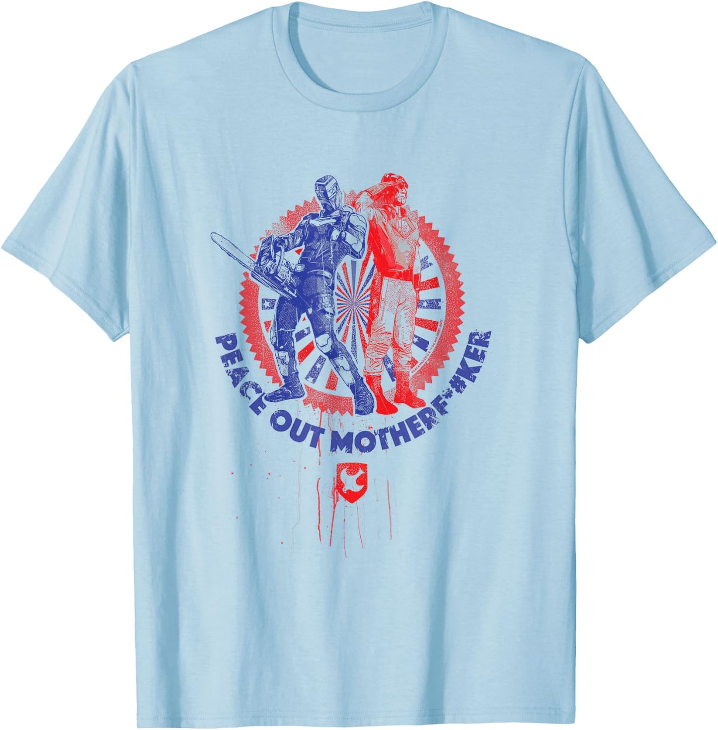 Peacemaker TV Series The Vigilante Peace Stamp T-Shirt - T-Shirt | Light Blue