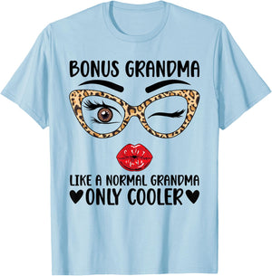 Bonus Grandma Cool Bonus Grandmother Step Grandma T-Shirt - T-Shirt | Light Blue