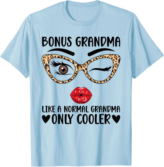 Bonus Grandma Cool Bonus Grandmother Step Grandma T-Shirt - T-Shirt | Light Blue