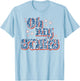 4th of July Oh My Stars USA Southern Saying's T-Shirt - T-Shirt | Light Blue