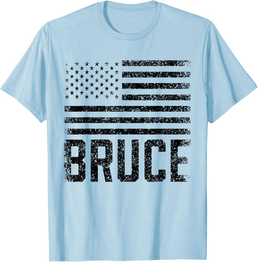 Bruce Birthday Forename Name Personalized USA T-Shirt - T-Shirt | Light Blue