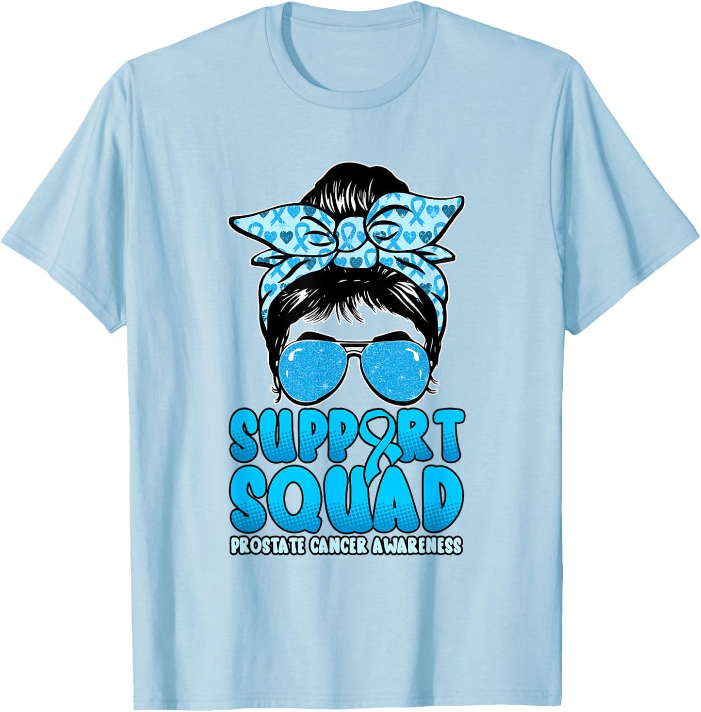 Support Squad Prostate Cancer Awareness T-Shirt - T-Shirt | Light Blue