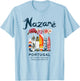 Nazare Portugal Vintage Surfing T-Shirt - T-Shirt | Light Blue