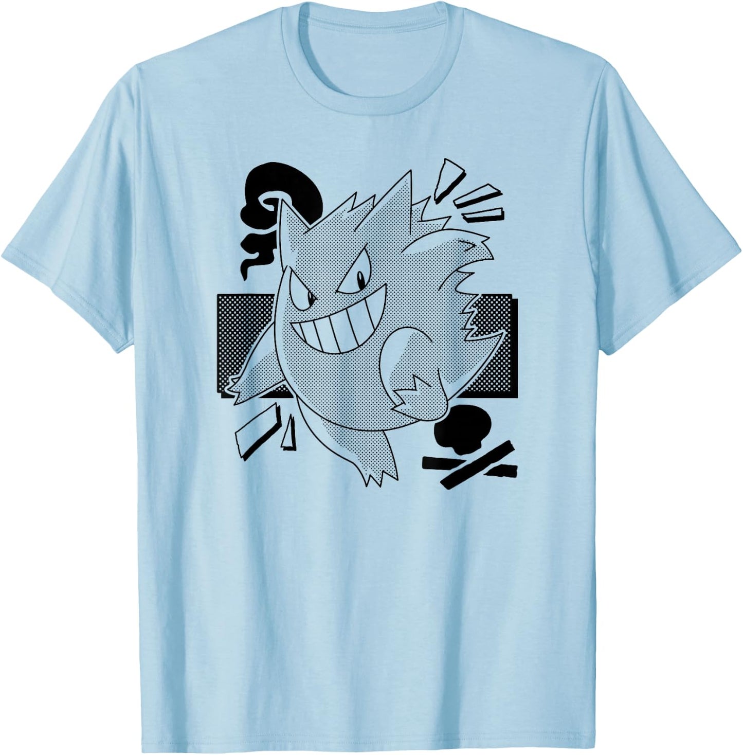 Pokémon - Gengar Manga T-Shirt - T-Shirt | Light Blue