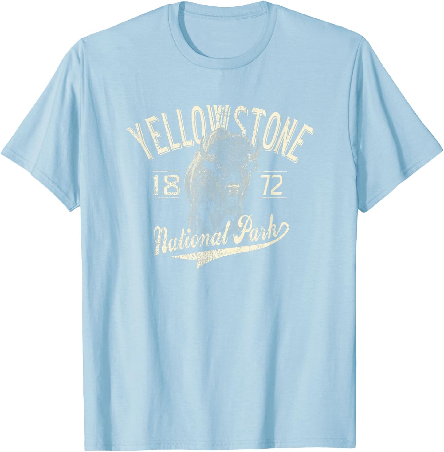 Yellowstone National Park Vintage T-Shirt - T-Shirt | Light Blue