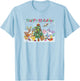 Pokémon Christmas Happy Holidays Big Group Shot T-Shirt - T-Shirt | Light Blue