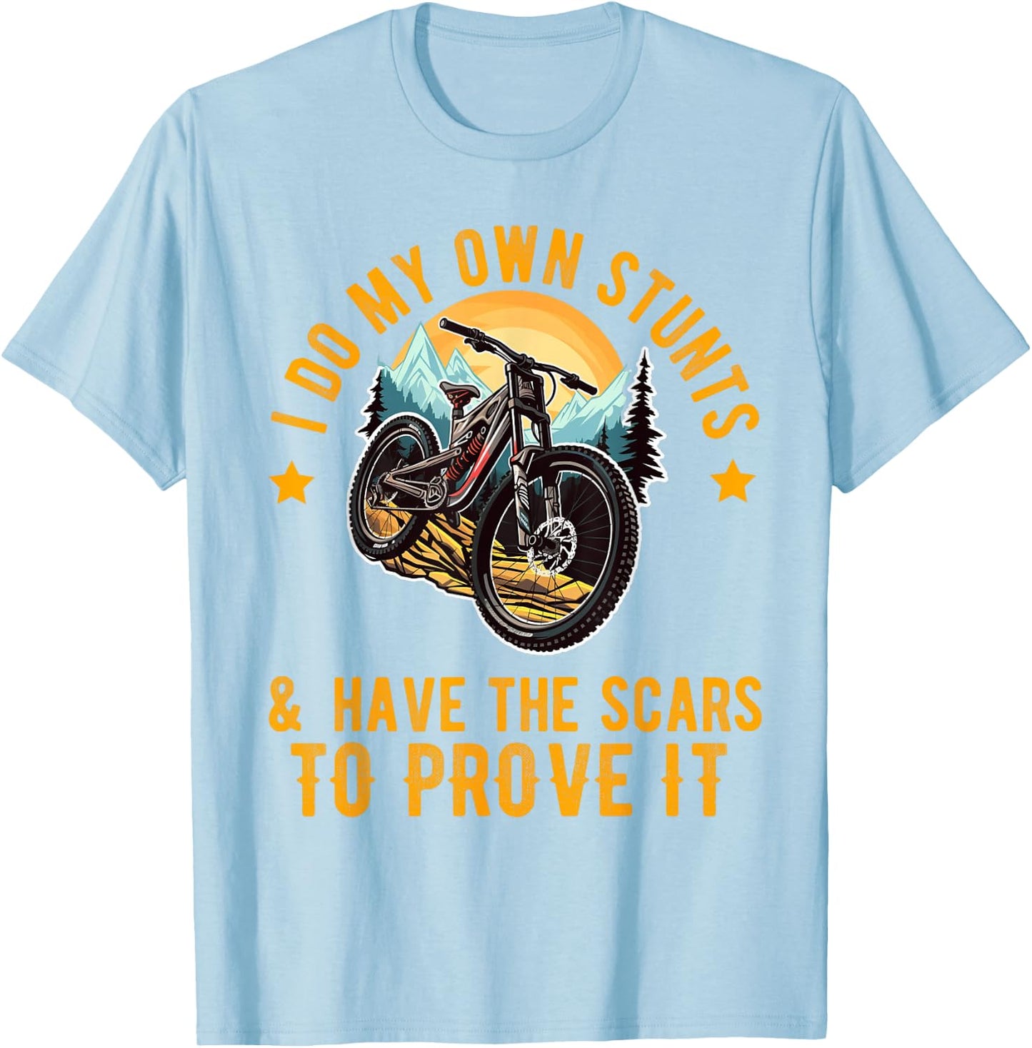 Mountain Bike For Boys Funny MTB Biking Lover T-Shirt - T-Shirt | Light Blue