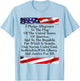 The Pledge of Allegiance To Affirm The Values & Freedoms T-Shirt - T-Shirt | Light Blue