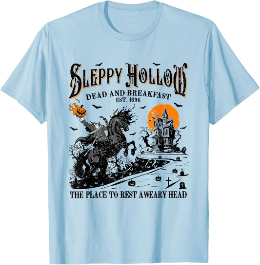 Horseman Halloween Sleepy Hollow Retro Vintage Headless T-Shirt - T-Shirt | Light Blue