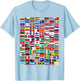 Flags - Over 100 Countries World Geography Vexillology Alt T-Shirt - T-Shirt | Light Blue