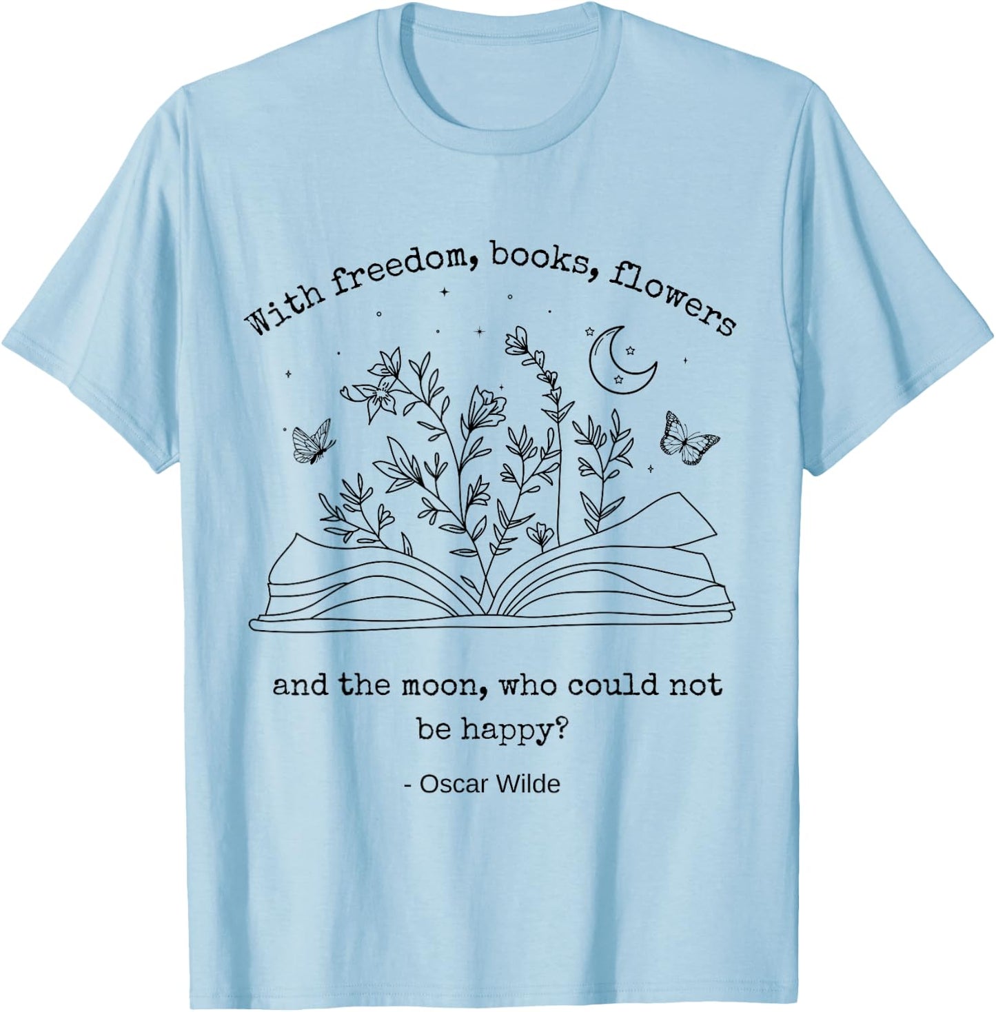 Poet Literary Literature Bookworm Dark Academia Book T-Shirt - T-Shirt | Light Blue