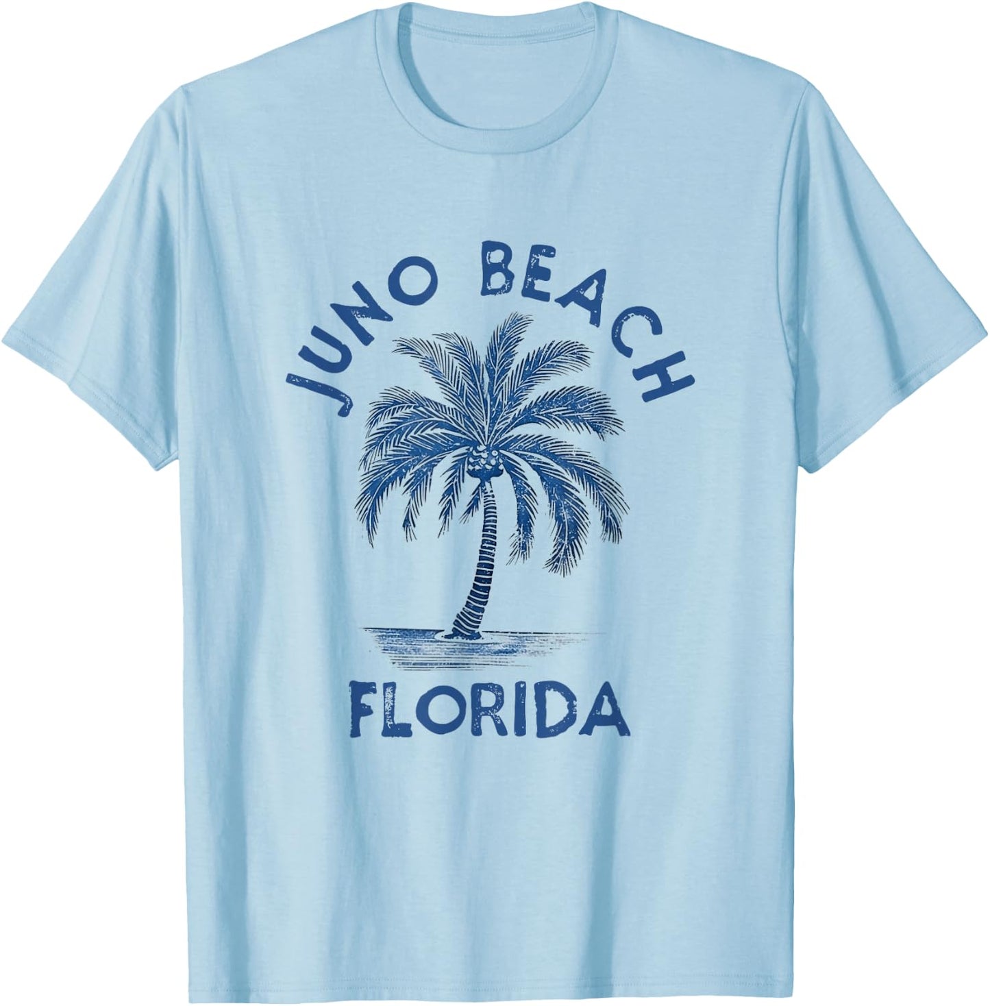 Vintage Juno Beach Florida Palm Tree FL Retro T-Shirt - T-Shirt | Light Blue