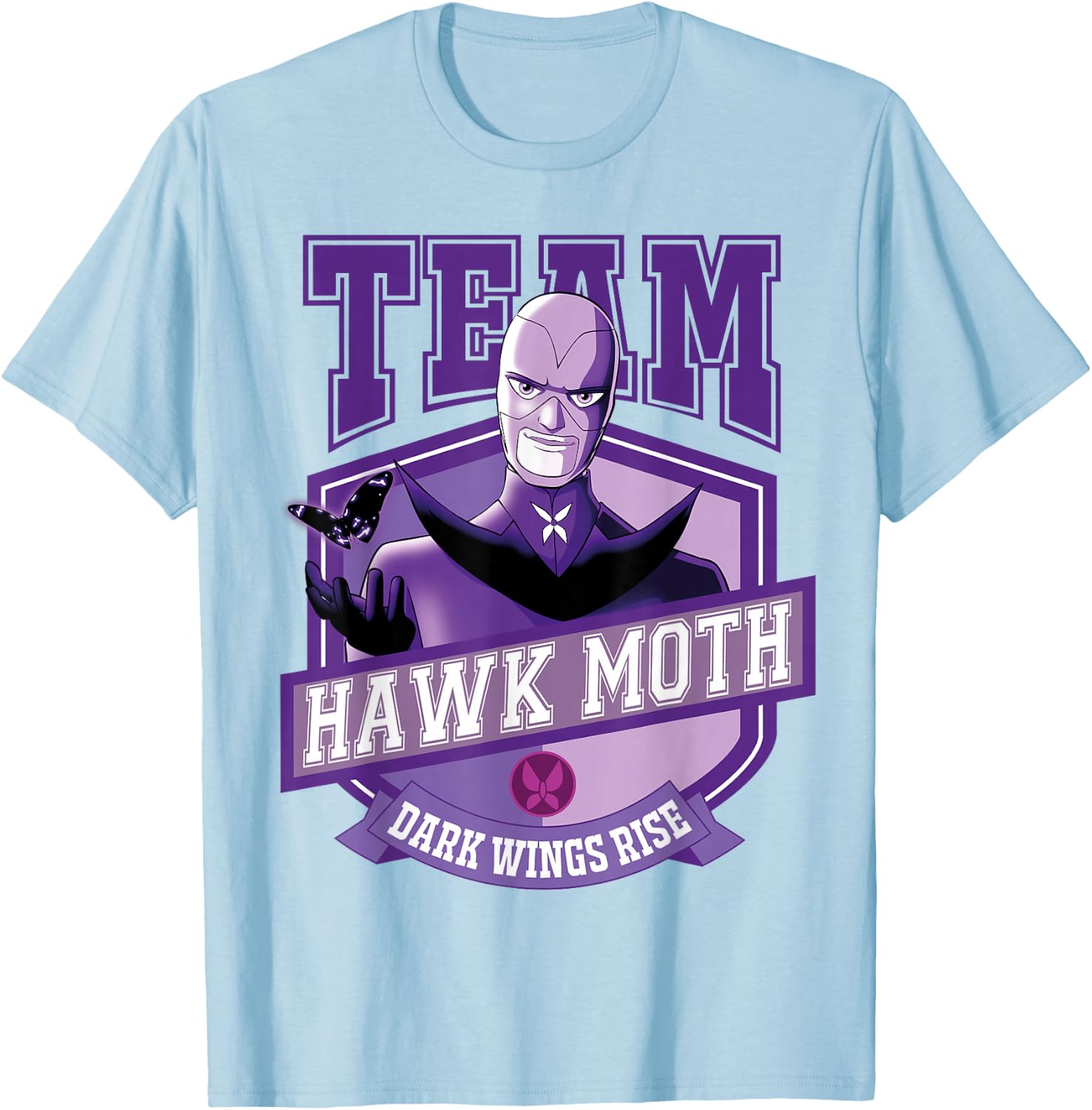 Miraculous Ladybug - Team Hawk Moth T-Shirt - T-Shirt | Light Blue