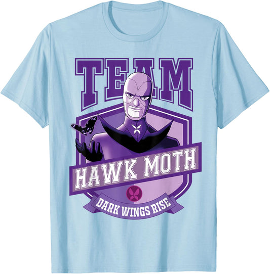 Miraculous Ladybug - Team Hawk Moth T-Shirt - T-Shirt | Light Blue