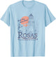 Disney Wish Rosas Wish You Were Here Travel Poster Line Art T-Shirt - T-Shirt | Light Blue